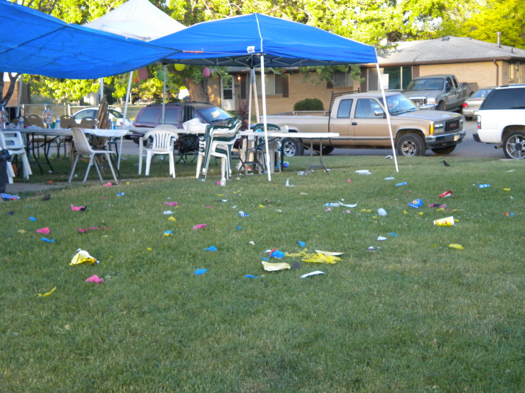 Party last night --- cleanup  can wait until today!