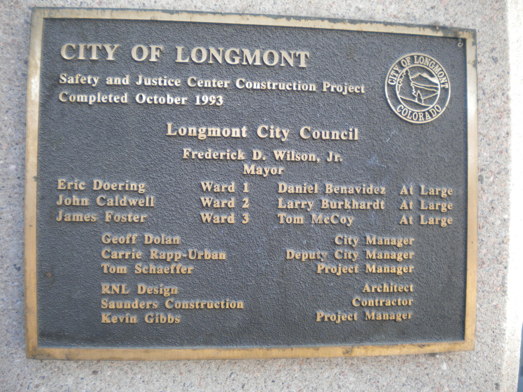 Justice Center plaque