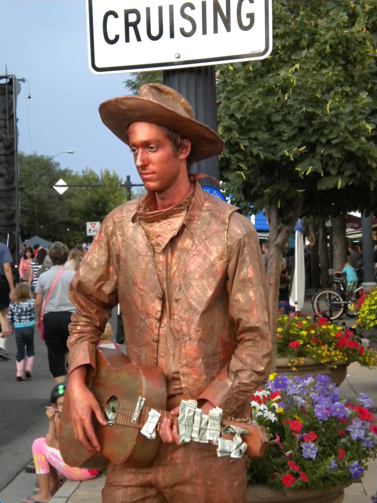 Cowboy musician 'statue' # 2