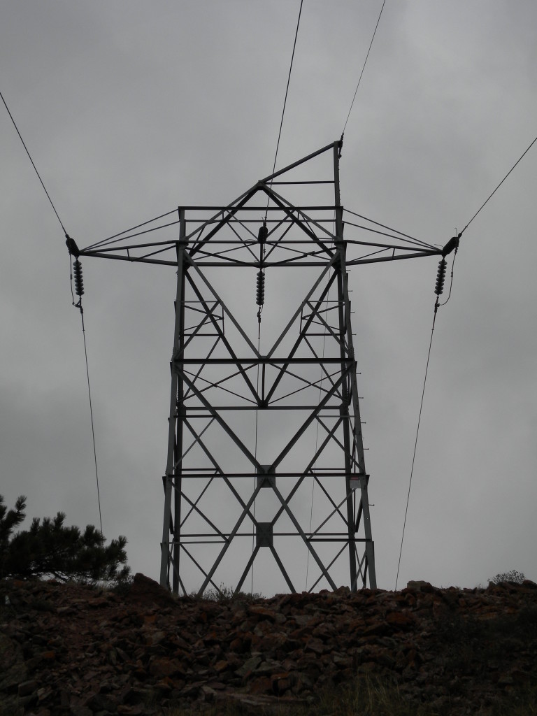power line over Mt. Sanitas