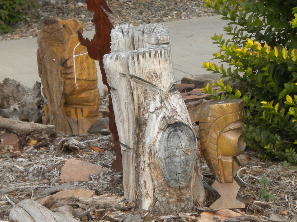front yard wood carvings