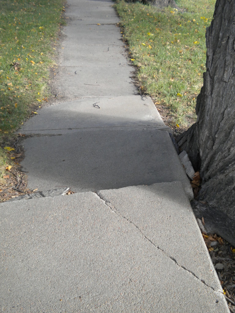 sidewalk upheaval