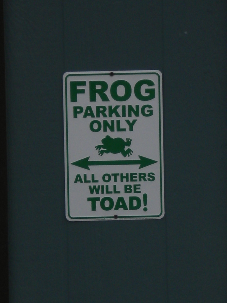 Frog parking only...