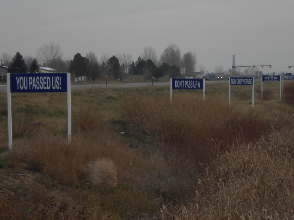 Burma Shave style signs