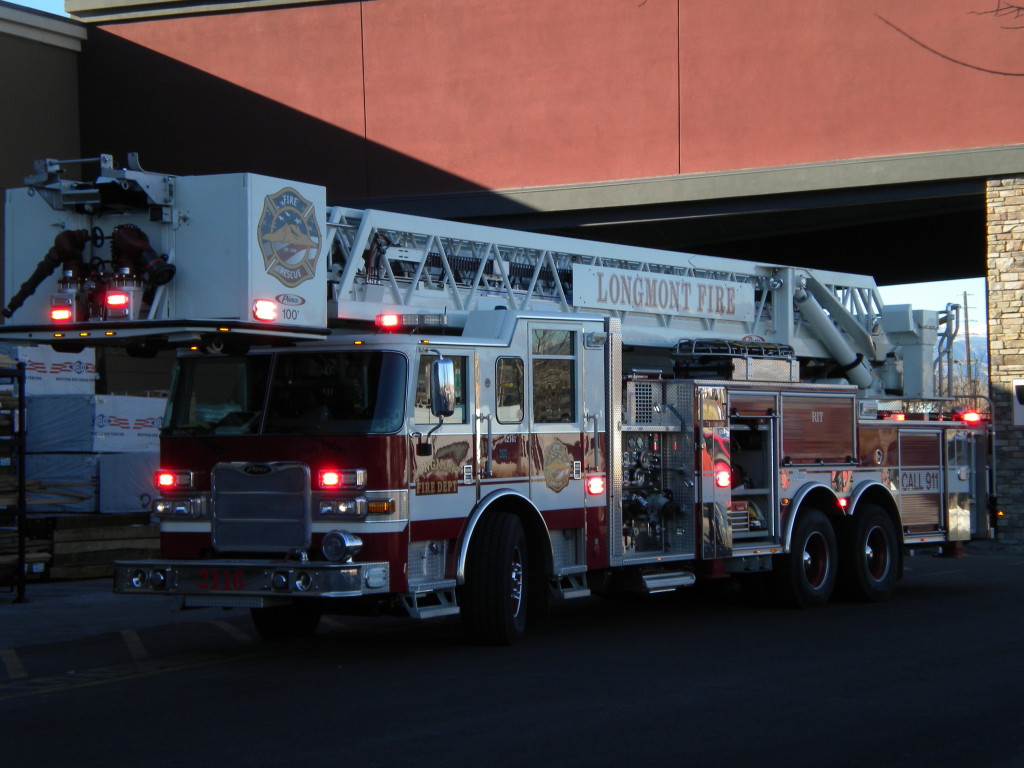 Fire truck outside of Lowe's