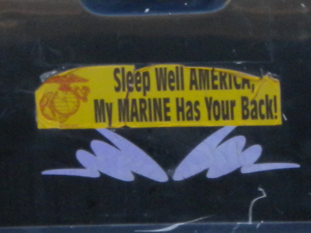Marine bumper sticker