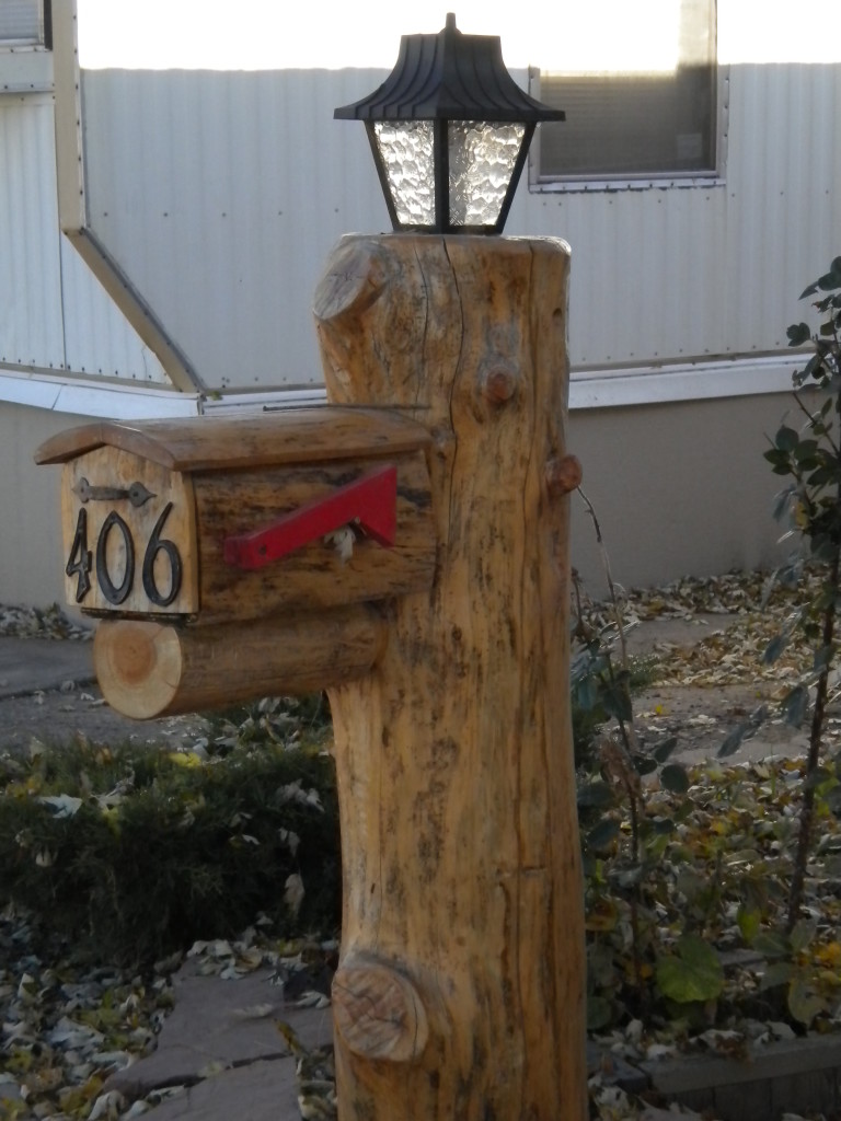 wooden mail box